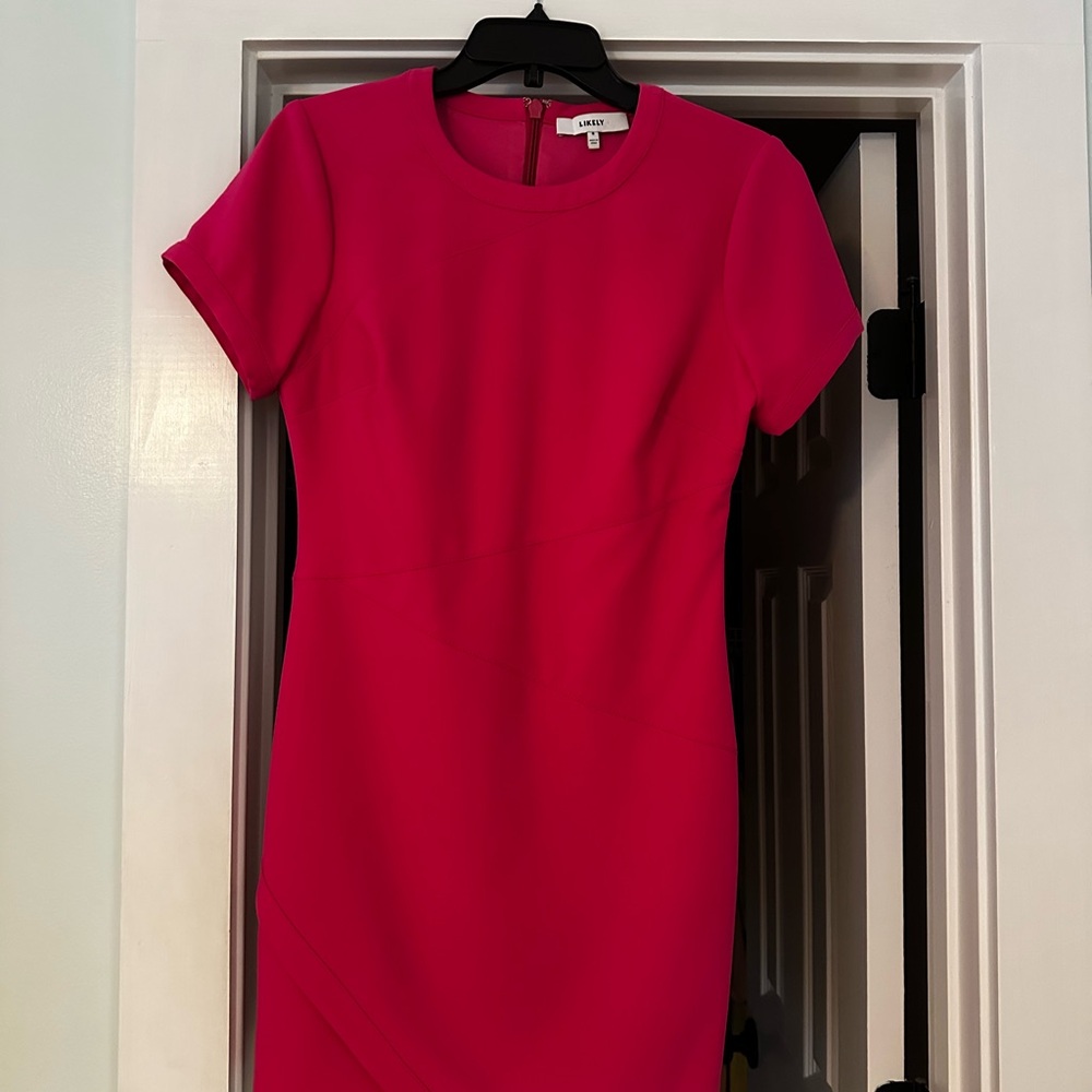Likely Sheath Mini Dress Crew Neck Short Sleeve